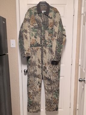 Duxbak Quilted Camouflage Coverall Jumpsuit - Green & Tan Camo